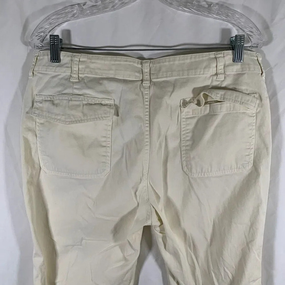 Lauren Ralph Lauren Pants Women's 12 Off White Chino Fitted Ankle Pockets - Picture 9 of 9